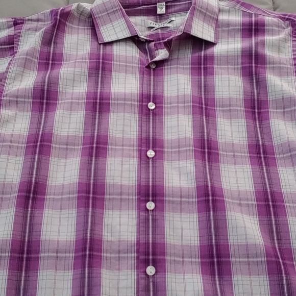 Van Heusen - wrinkle free button down plaid shirt - Picture 4 of 5